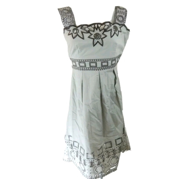 Hoss Intropia Embroidered Geometric Dress - Picture 1 of 4